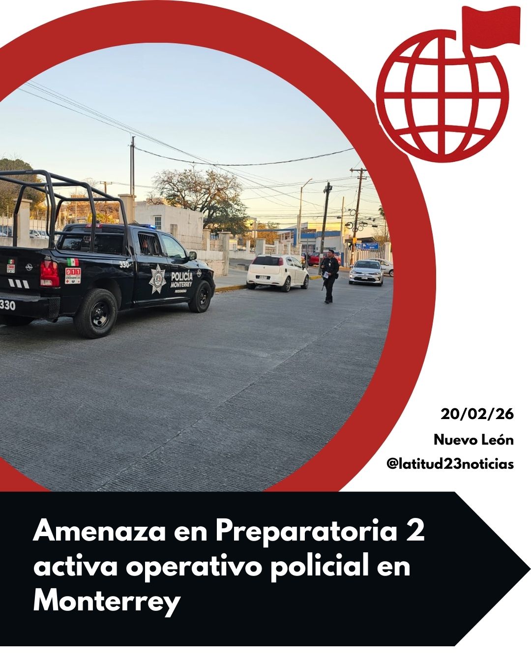 Amenaza en Preparatoria 2 activa operativo policial en Monterrey
