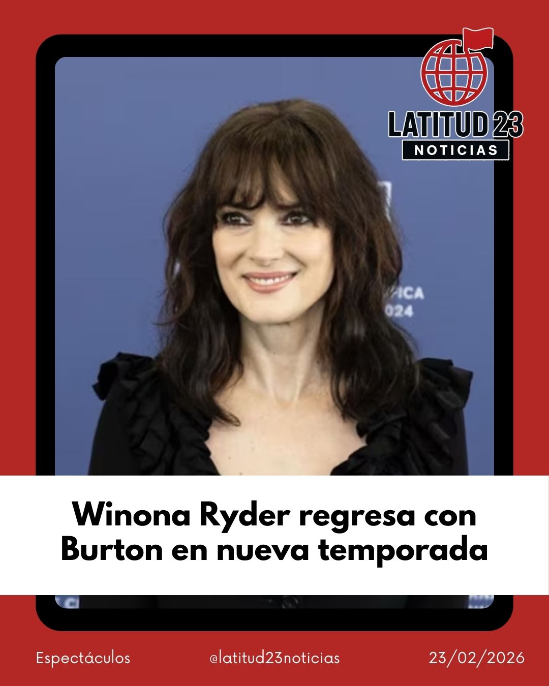 Winona Ryder regresa con Burton en nueva temporada