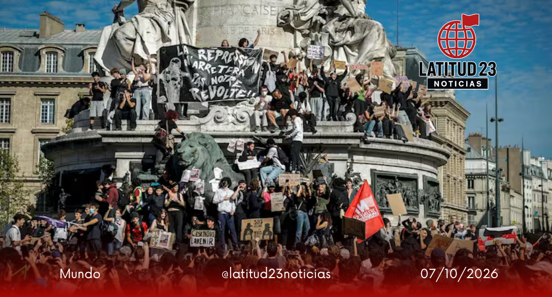 Protestas estudiantiles movilizan a 450 mil personas en Francia